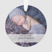 Eerste kerstfoto van baby ornament (voorkant)