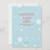 Eerste kerstfoto van Birthday Party Kaart (Achterkant)