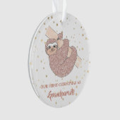 Eerste kerstfoto van grootouders ornament (voorkant)