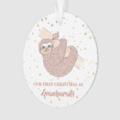 Eerste kerstfoto van grootouders ornament (voorkant)