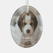 Eerste kerstfoto van Modern Lijst Pet Glas Ornament (Voorkant Rechts)