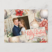 Eerste kerstfoto van Passen getrouwd elegant Feestdagenkaart (Voorkant)