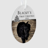 Eerste kerstfoto van Pet met kerstmis Foto Ornament (voorkant)