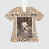 Eerste kerstfoto van Puppy Dog Ornament (achterkant)