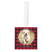 Eerste kerstfoto van Red Pset Puppy Dog 4 Pet Decoratie (Voorkant)