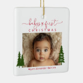 Eerste kerstfoto voor baby's Ornament (Rechts)