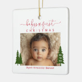 Eerste kerstfoto voor baby's Ornament (Links)