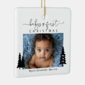 Eerste kerstfoto voor baby's Ornament (Rechts)