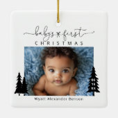 Eerste kerstfoto voor baby's Ornament (Achterkant)