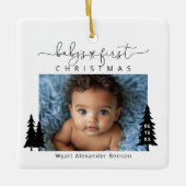 Eerste kerstfoto voor baby's Ornament (Voorkant)