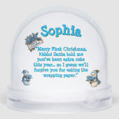 Eerste kerstfotobericht Snow Wereldbol Sneeuwbol (Achterkant)