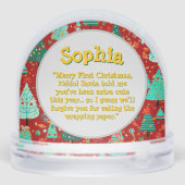 Eerste kerstfotobericht Snow Wereldbol Sneeuwbol (Achterkant)