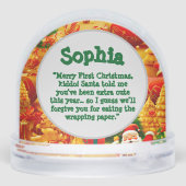 Eerste kerstfotobericht Snow Wereldbol Sneeuwbol (Achterkant)