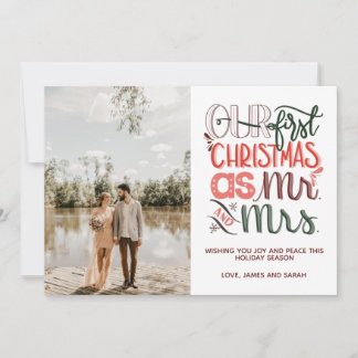 Eerste kerstfotokaart feestdagenkaart