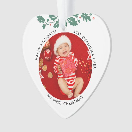 Eerste kerstfoto's Baby en mam Ornament (voorkant)