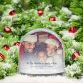 Eerste kerstfoto's samen met Pet Custom Sneeuwbol (Kerstmis)