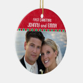 Eerste kerstfotoversiering keramisch ornament (Rechts)