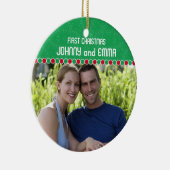 Eerste kerstfotoversiering keramisch ornament (Rechts)