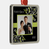 Eerste kerstfotoversiering metalen ornament (Rechts)