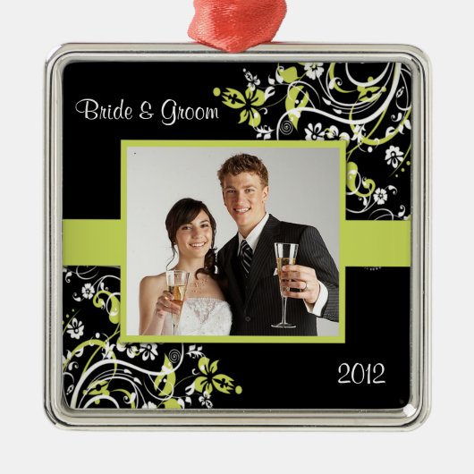 Eerste kerstfotoversiering metalen ornament (Voorkant)