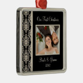 Eerste kerstfotoversiering metalen ornament (Rechts)
