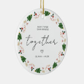 Eerste kerstgeschenk Kerstkoppel Geschenk Keramisch Ornament (Rechts)