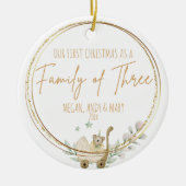 Eerste kerstgezin van drie Ornamenten (Voorkant)