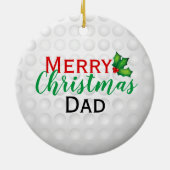 Eerste kerstgolfkunst met Elf 1 Keramisch Ornament (Achterkant)