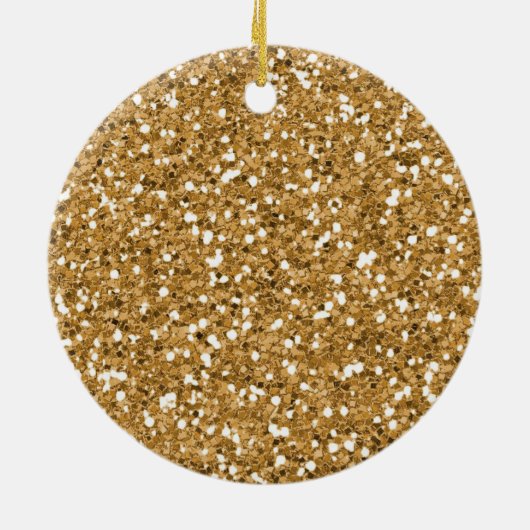 Eerste kerstgoudglitter voor de baby keramisch ornament (Achterkant)
