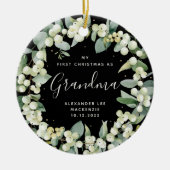 Eerste kerstgrootouder/enige relatieve foto keramisch ornament (Voorkant)