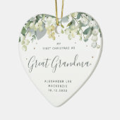 Eerste kerstgrootouder/enige relatieve foto keramisch ornament (Links)