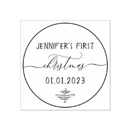 Eerste kersthandtekening rubberstempel