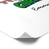 Eerste Kersthert Bruin Personaliseren Poster (Hoek)