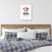 Eerste Kersthirsch Bruin Personaliseer Canvas Afdruk (Insitu (Slaapkamer))