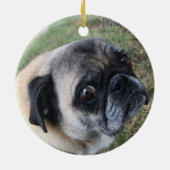 Eerste kersthond Rood Keramisch Ornament (Achterkant)