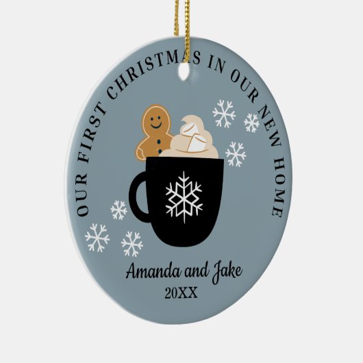 Eerste kersthuis keramisch ornament (Rechts)