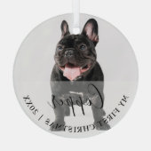 Eerste kersthuisdier foto script naam ornament (Achterkant)