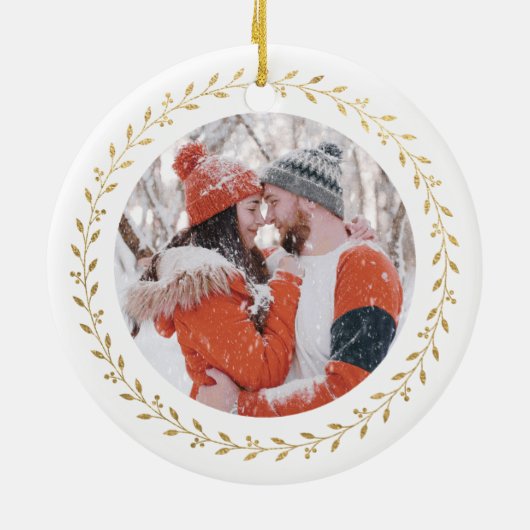 Eerste kersthuwelijk en Ornament van keramische ke (Achterkant)