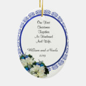 Eerste kersthuwelijk keramisch ornament (Achterkant)