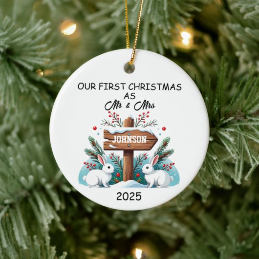 Eerste Kersthuwelijk Ornament 2025, onze eerste (Boom)