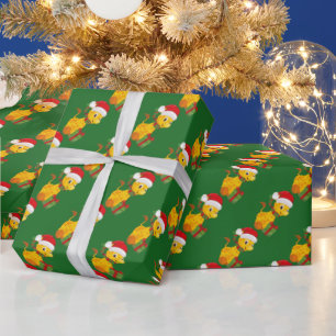 Eerste kerstinpakpapier voor baby's Giraffe Cadeaupapier