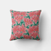 Eerste kerstinsettia gepersonaliseerd monogram kussen (Achterkant)