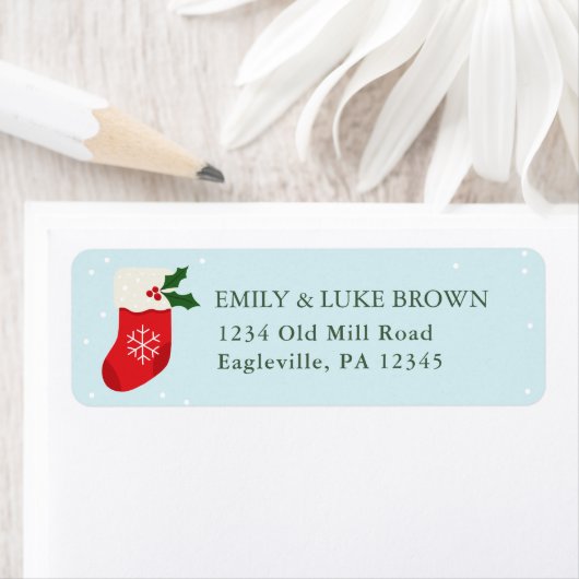 Eerste kerstinslag Persoonlijk retouradres Etiket (Insitu)