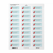 Eerste kerstinslag Persoonlijk retouradres Etiket (Full Sheet)