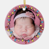 Eerste kerstjaar van Cute baby Keramisch Ornament (Voorkant)