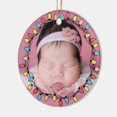 Eerste kerstjaar van Cute baby Keramisch Ornament (Links)