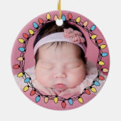 Eerste kerstjaar van Cute baby Keramisch Ornament (Achterkant)