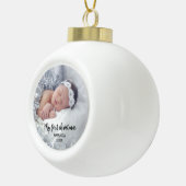 Eerste kerstjaar van Cute baby Keramische Bal Ornament (Rechts)