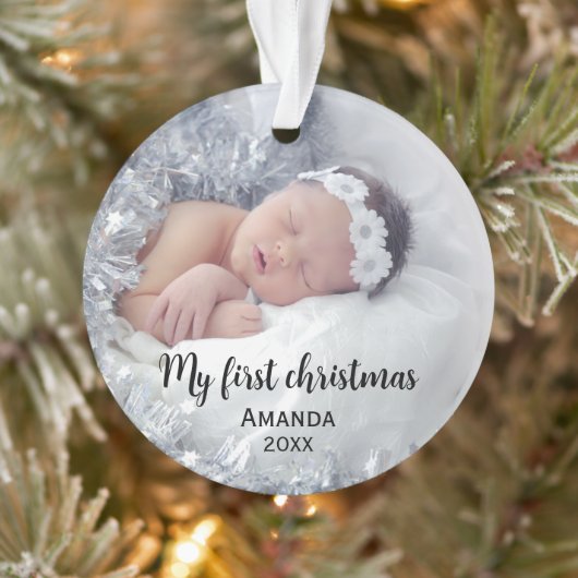 Eerste kerstjaar van Cute baby Ornament (Boom)