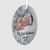 Eerste kerstjaar van Cute baby Ornament (voorkant)